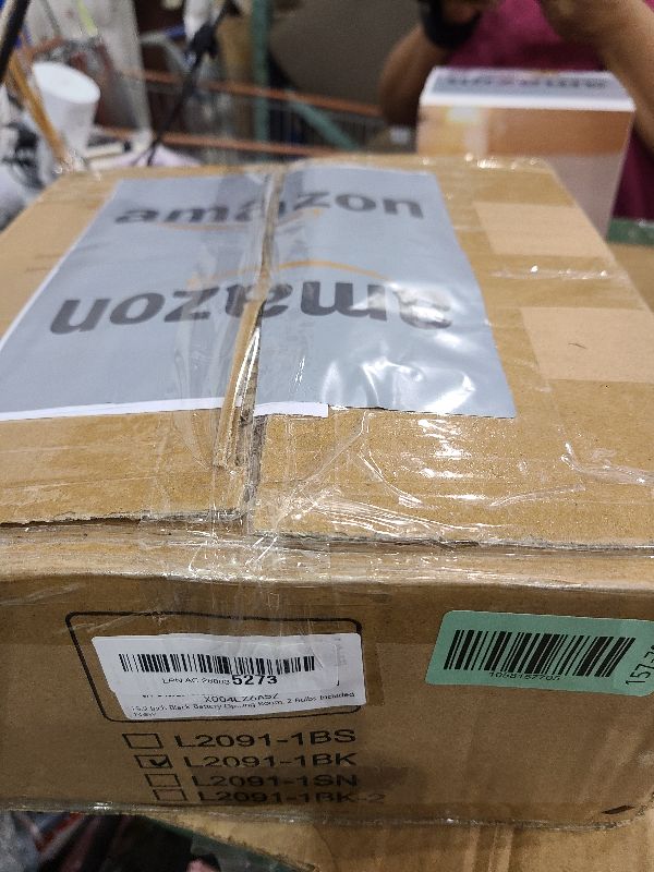 Photo 1 of 19.9 Inch Black Battery Operated Wall Sconces Set of 2, Rechargeable Wireless Wall Lights with Remote & White Fabric Shade, Indoor Not Hardwired Dimmable Wall Lamps for Living Room, 2 Bulbs Included