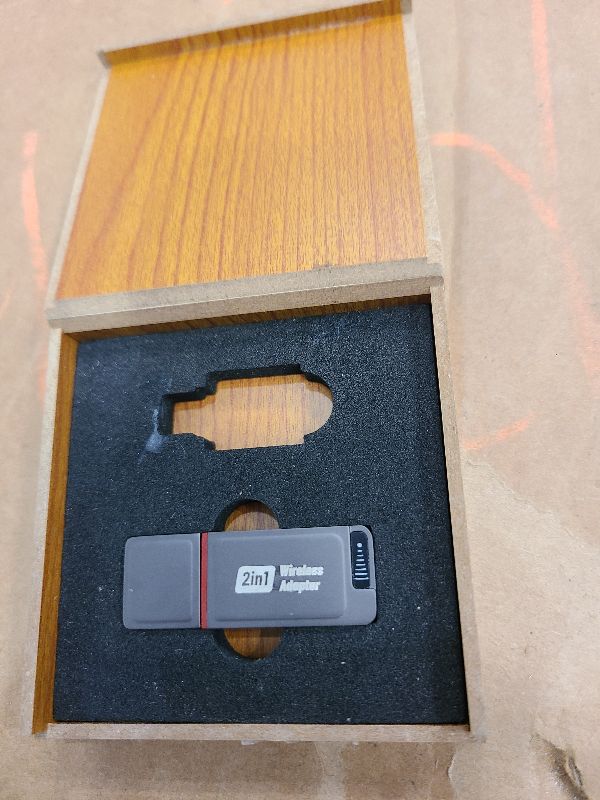 Photo 1 of 2-in-1 Wireless CarPlay Adapter Support Apple CarPlay & Android Auto, Mini Bluetooth USB A & USB C Dongle Convert Wired to Wireless Compatible with iPhone & Android