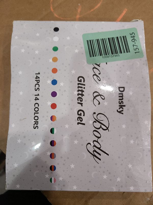 Photo 1 of 14 Colors Body Glitter,Face Glitter Makeup for Kids Women,Sparkly Chunky Hair Glitter for Eye Lip Nails,Mardi Gras Glitter Makeup Face Paint,Singer Concerts Disco Rave Festival Accessories-Hallowmas