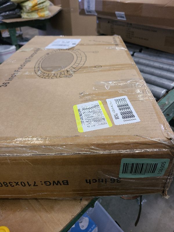 Photo 1 of 36" Mini Trampoline for Toddlers Ages 1–6 – Foldable Indoor/Outdoor Kids Rebounder with Foam Handle & Safety Padded Cover(Pink)