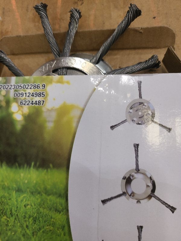 Photo 1 of 2PCS Steel Wire Grass Trimmer Head, 2025 New String Trimmer Replacement Head, Universal Brush Cutter Steel Head for Lawn Mower Edging, 6 Inch Steel Wire Weed Brush Cutter Trimmer Head (6 Blades)