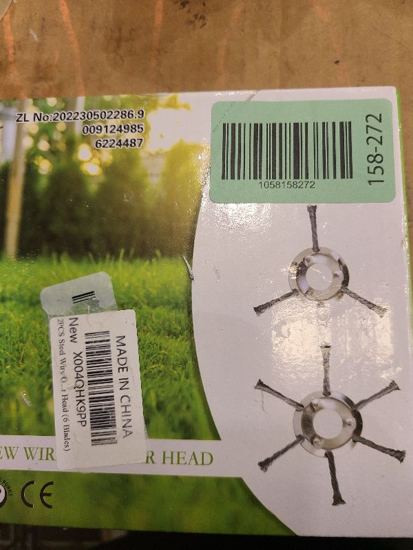 Photo 1 of 2PCS Steel Wire Grass Trimmer Head, 2025 New String Trimmer Replacement Head, Universal Brush Cutter Steel Head for Lawn Mower Edging, 6 Inch Steel Wire Weed Brush Cutter Trimmer Head (6 Blades)