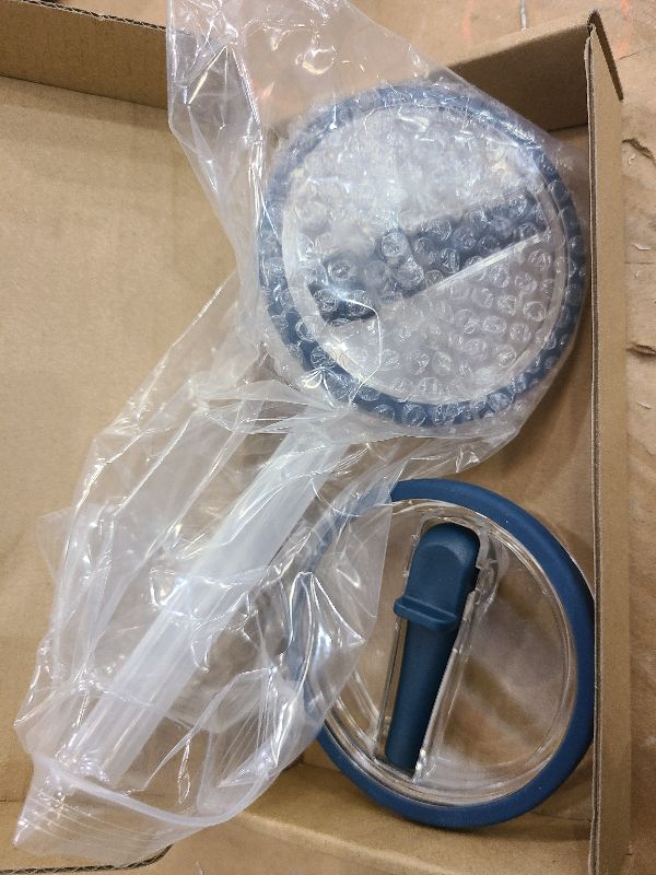 Photo 1 of 2 Pack 30 oz Tumbler Flip Straw Lid Replacement Compatible for Stanley Quencher, Leak Proof Lid Replacement for 30 OZ Stanley H2.0 FlowState Tumbler,Spill Proof Splash Reusable (Dark Blue)