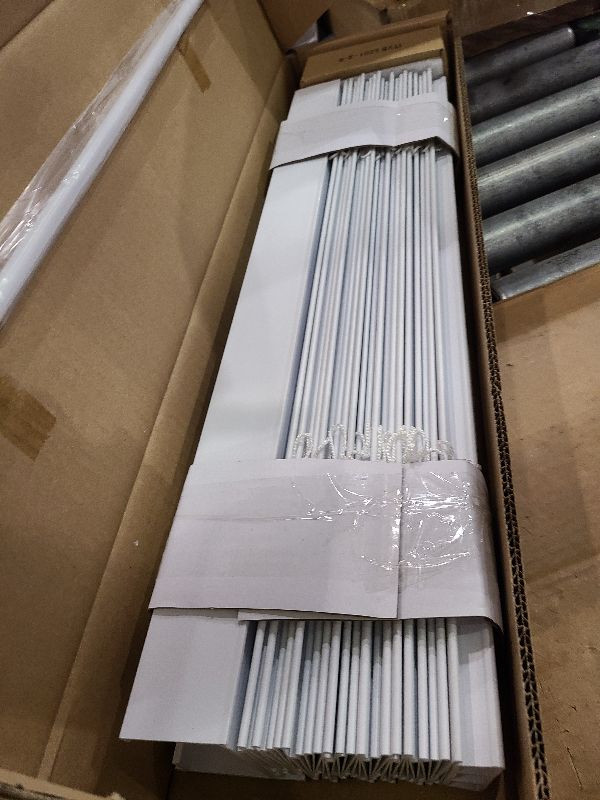 Photo 1 of 2 Inch Cordless Room Darkening Faux Wood Blind - 23" W x 64" L - White, Over 1,000 Custom Sizes Starting at 18.97, Inside or Outside Mount, Venetian Shades for Interior Windows by Lumino