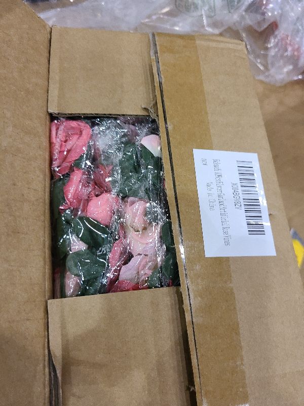 Photo 1 of 10 Pcs 82FT Flower Garland, Artificial Rose Garland Flowers Plants Fake Flower Hanging Rose Ivy, Birthday Party Valentine's Day Wedding Wall Arch Decor