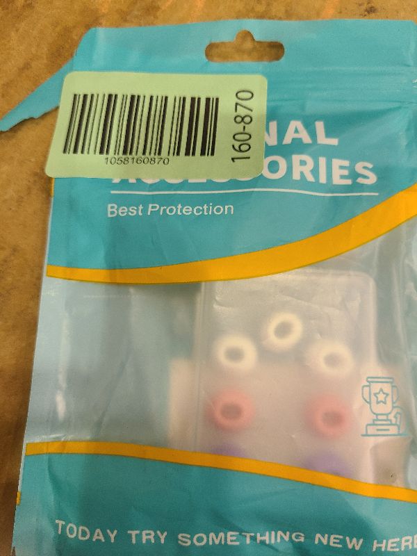 Photo 1 of (4-Pairs) EarTips for Airpods Pro & Pro 2nd Gen Ear Tips (4-Pairs) - Silicone, Anti-Slip - Fit in Charging Case (Black/White/Pink/Purple)