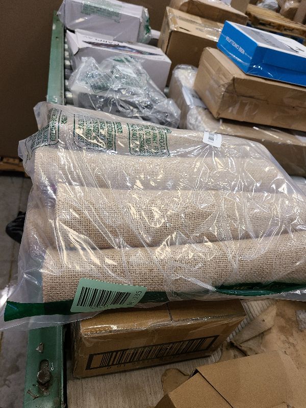 Photo 1 of 12 Pack Burlap Table Runners Rustic Table Runner Jute Farmhouse Fabric Party Centerpieces for Country Vintage Wedding Banquet Decoration, 12 x 71 Inch