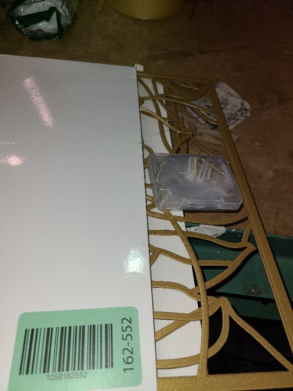 Photo 1 of 3 Panels Metal Flowers Wall Decor Modern Abstract Nature Floral Line Wall Sculpture Minimalist Decor Metal Home Hanging Wall Art for Home Bedroom Above Bed Wall Decor, 11.8 x 17 Inch (Gold)