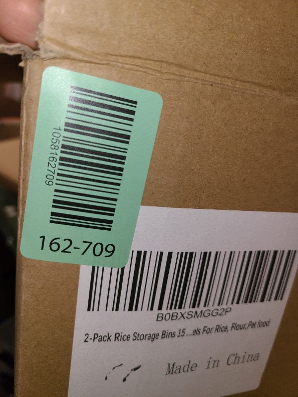 Photo 1 of 2-Pack Rice Storage Bins 15 Liter With PP Locking Lid, Large Food Storage Container with Wheels For Rice, Flour,Pet food