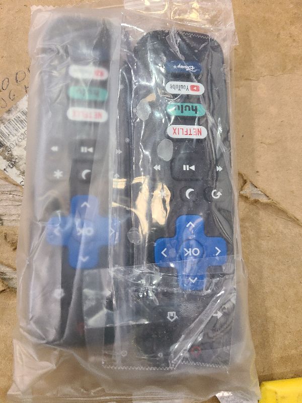 Photo 1 of (Pack of 2) Replacement-Remote-Control for Roku-TV,Compatible for TCL Roku/Hisense Roku/Onn Roku/Philips Roku Smart TVs(Not for Roku Stick and Box)
