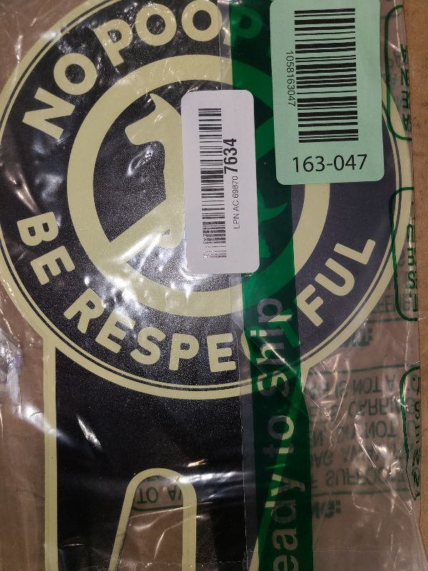 Photo 1 of 2 Pack No Dog Poop Signs for Yard - Double Sided Aluminum No Pooping Sign with Stake 11.8" x 5.9" - Be Respectful, No Dog Poop and Pee Stop Dogs from Pooping/Peeing On Your Lawn/Garden