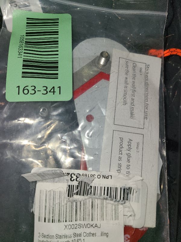 Photo 1 of 2-Section Stainless Steel Clothes Hanger Storage, Retractable Space Saving Clothes Hanger Storage Organizer, Wall Mount Clothes Rack Organizer, Adhesive or Drilling Installation(Length 13.7")