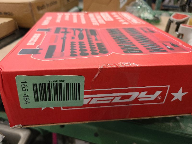 Photo 1 of 105-Piece 1/4" Drive Impact Socket Set, SAE 5/32"-9/16" & Metric 4-15mm, CR-V Steel Mechanics Tool Set with Ratchet Wrench, Adapters, Universal Joint, Screwdriver Bits, Bit Holder, Extension Bar