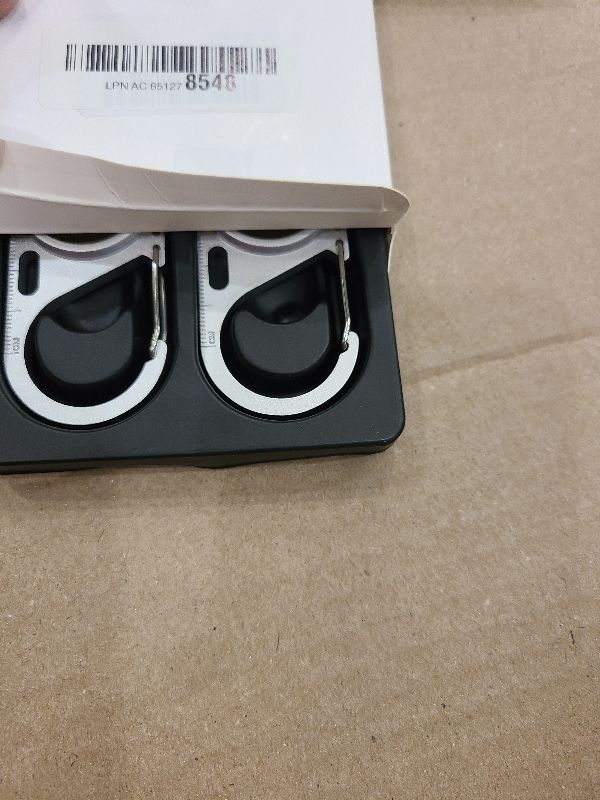 Photo 1 of 2 Pack Compatible with Apple AirTag Metal Secure Holder with Carabiner,Snap Hook Lock Anti-Lost Hard Protective Case for Air Tag. (Silvery)