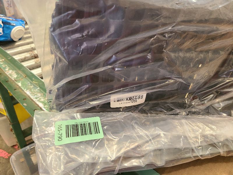 Photo 1 of 12 Pcs Under Couch Blocker for Bed Adjustable Furniture Plastic Under Bed Blocker with 30 Ties Black Couch Barriers for Dogs Pets Cats (Style 1)