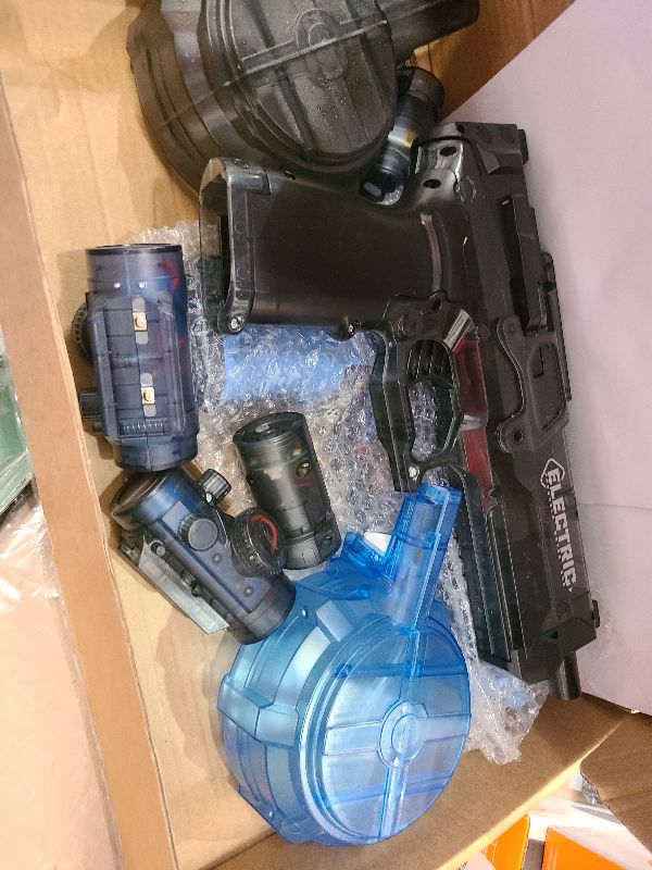 Photo 1 of 2 Pack Electric Water Guns with Light Up,Full Automatic Electric Squirt Gun 28-32 FT Range Water Pistol Blaster Soaker,Summer Outdoor Pool,Water Toy for Adult&Kid