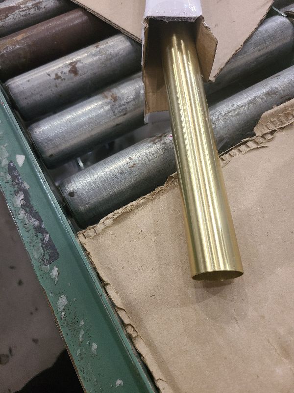 Photo 1 of 1-1/4 O.D x 12" Brass Slip Joint Extension Tube, Heavy Duty Extension Tube for Bathroom Sink Drain Tailpiece, Brushed Gold