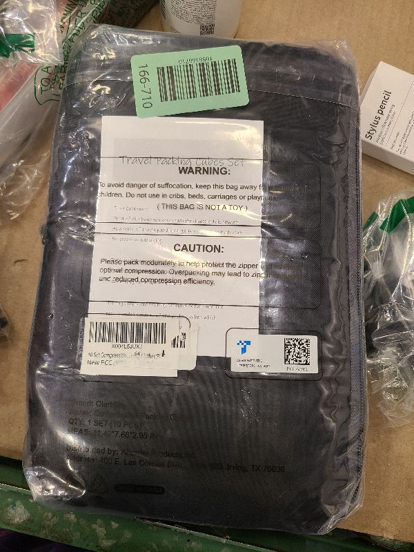 Photo 1 of 10 Set Compression Packing Cubes for Travel Essentials,Compressible Expandable Packing Cubes for Suitcase,OlarHike Luggage Organizer Bags for Travel,Handy Helper for Organizing Clothes(Black)