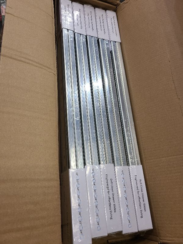Photo 1 of 10 Pairs | Soft Close Drawer Slides 18 inch, HBL’ Heavy Duty Cabinet Drawer Slides Replacement - Ball Bearing Full Extension, 200 LB Capacity, Made of Cold-Rolled Steel, Rust-Resistant & Long-Lasting.