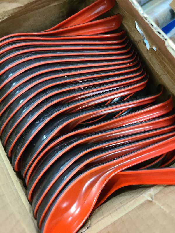 Photo 1 of 100 Pcs Asian Soup Spoon 6.3 Inch Chinese Soup Spoons Japanese Korean Spoon for Miso Soup Pho Ramen Noodle Dumpling Wonton