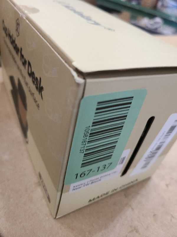 Photo 1 of 2PCS Drinking Cup Holder Clip, Kalolary Desk Bottle Cup Stand DIY Glass Clamp Storage Saucer Clip Water Coffee Mug Holder Saucer Clip Design for Home & Office, Black