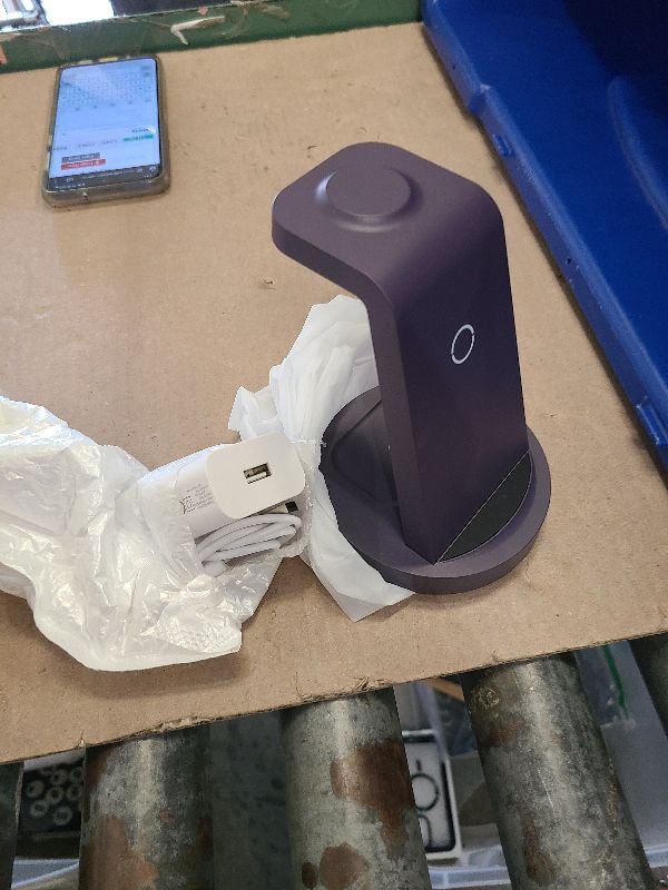 Photo 1 of 3 in 1 Charging Station for iPhone - Wireless Charger for Apple Products Multiple Devices - Charging Dock Stand for AirPods (for iPhone 16e 16 15 14 13 pro 12 11 X Max)