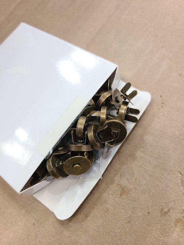 Photo 1 of 20 Set Magnetic Snaps, Purse Magnetic Bag Fastener Clasp Magnetic Button Replacement Kit for Sewing, DIY Craft, Purses, Bags, Clothes, Leather (Bronze 14MM)