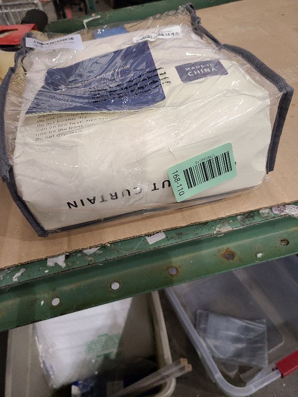 Photo 1 of 100% Blackout Shield Linen Blackout Curtains for Bedroom 108 Inches Long, Back Tab/Rod Pocket Living Room Drapes, Thermal Insulated Blackout Curtains 2 Panels Set, 50" W x 108" L,Cream