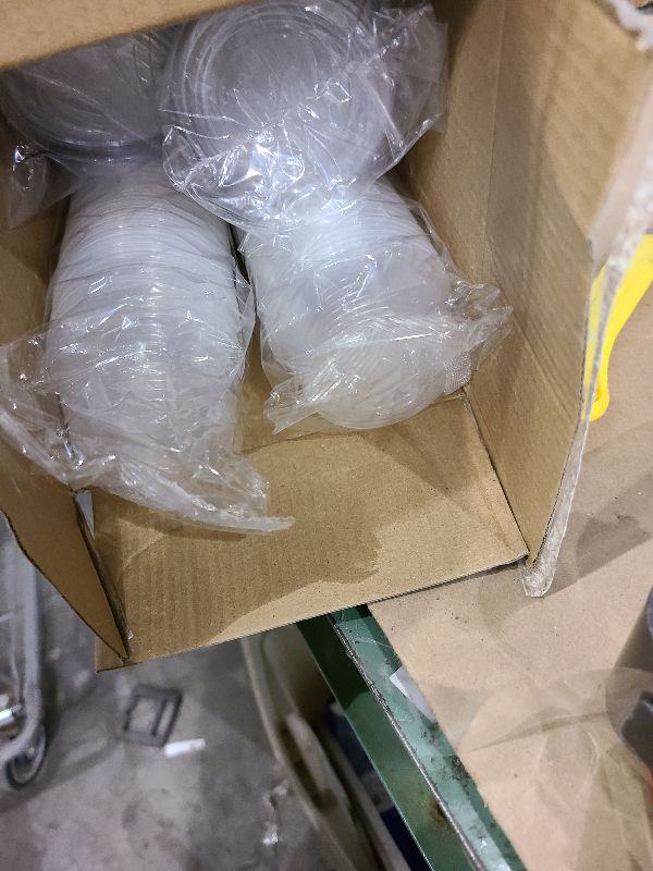 Photo 1 of 200 Sets 3.25 oz Plastic Portion Cups with Lids, 3.25 oz Plastic Sauce Cups, Jelly Shot, Disposable Condiment Containers for Food Sample