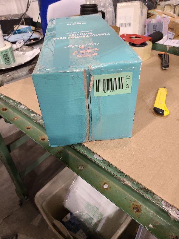 Photo 1 of 200 Sets 3.25 oz Plastic Portion Cups with Lids, 3.25 oz Plastic Sauce Cups, Jelly Shot, Disposable Condiment Containers for Food Sample