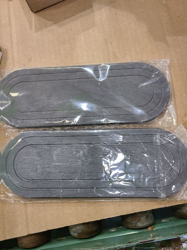 Photo 1 of 2PCS Water Absorbing Stone Tray, Fast Drying Diatomite Stone Sink Tray, Water Absorbent Diatomite Coasters, Stones Soap Trays for Kitchen Sink, Bathroom Counter Hand Soap Dish Toothbrush Holders