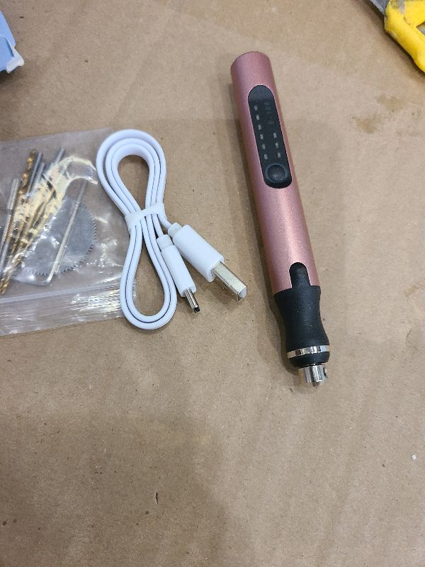 Photo 1 of 3-Speed Cordless Mini Drill Pen With 8 Small Drill Bits,Rechargeable Electric Hand Drill Pin Vise,Resin Drill Set For Jewelry Making,Resin,Plastic,Wood,Keychains DIY (PINK)