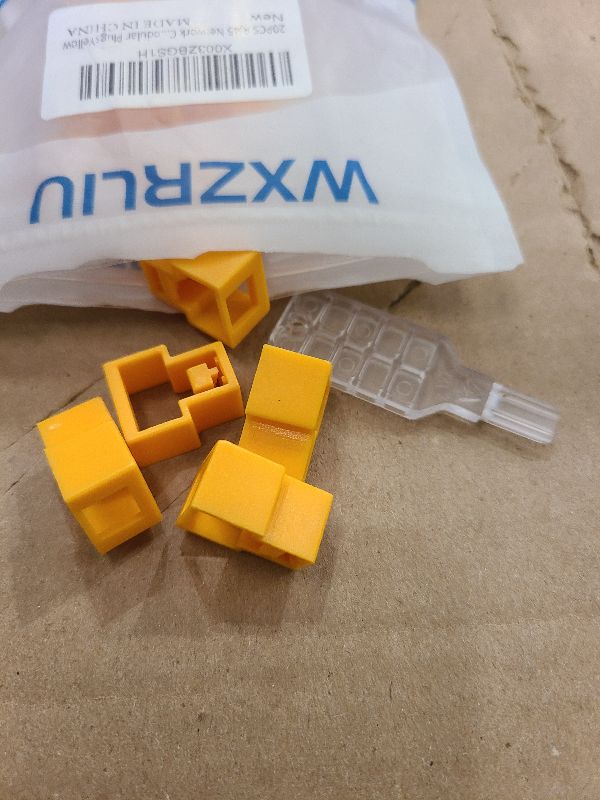 Photo 1 of 20PCS RJ45 Network Cable Lock with 1 Key,RJ45 Network Cable Lock Lockable Ethernet Cable,Super Category 5 Category 6 Category 7 Patchcord Lock for Standard RJ45 Modular Plugs?Yellow?