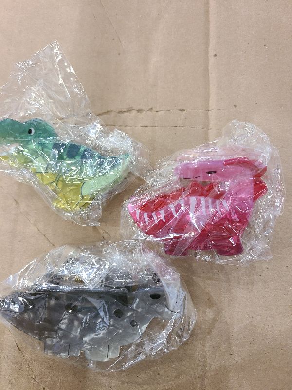 Photo 1 of 3 PACK Dinosaur Hair Clip, Acrylic Hair Clip, Acetate hair clips, Y2k Accessories Cute Small Hair Clips for Thick Hair for Women Girls(Style 1)