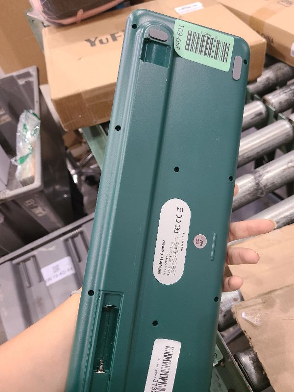 Photo 1 of Colorful Wireless Computer Keyboards Mouse Combos, Cute Retro Typewriter Keyboard with Round Keycaps, 2.4 GHz 104 Keys Full-Sized USB/Type C Receiver Keyboard and Optical Mouse?Dark Green?