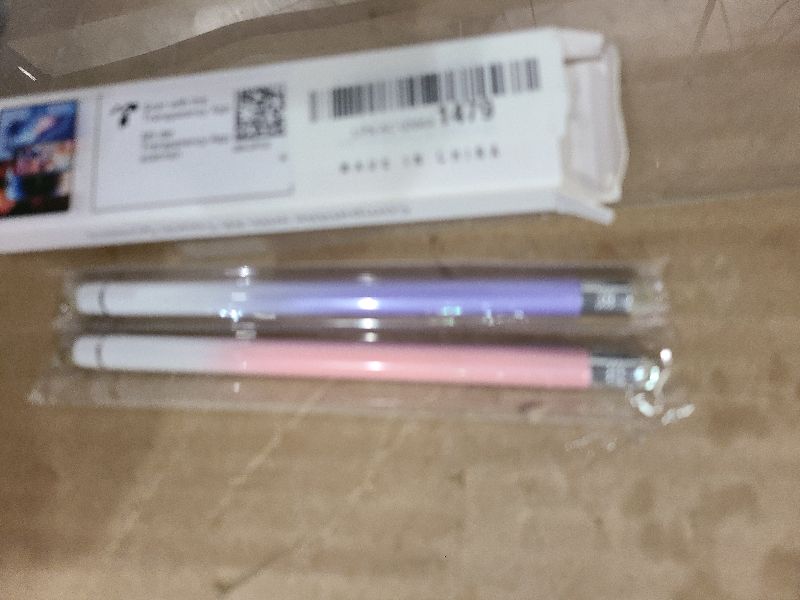 Photo 1 of 2PCS Stylus Pens for Touch Screens,Stylus Pen for iPhone/iPad/Tablet Android/Microsoft Surface,Compatible with All Touch Screens(White Pink/White Purple)