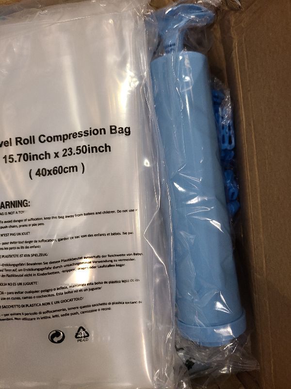 Photo 1 of 20 Pack Vacuum Storage Bags, Space Saver Bags (4 Jumbo/4 Large/4 Medium/4 Small/4 Roll) Compression for Comforters and Blankets, Sealer Clothes Storage, Hand Pump Included