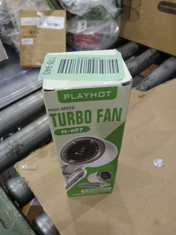 Photo 1 of PlayHot Portable Handheld Turbo Fan, 5 Gear Wind, Battery Operated, Up to 12 Working Hours, 3 IN 1 Hand Fans with Air Turbo Tech Cooling Fan for Outdoor Activities, Travel, Beach (White)