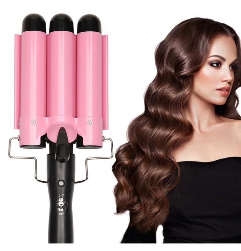 Photo 1 of 3 Barrel Curling Iron Jumbo 1.25 inch (32mm) Hair Curling Wand Crimper Instant Heating Adjustable Hair Curler with 2 Temperature Control