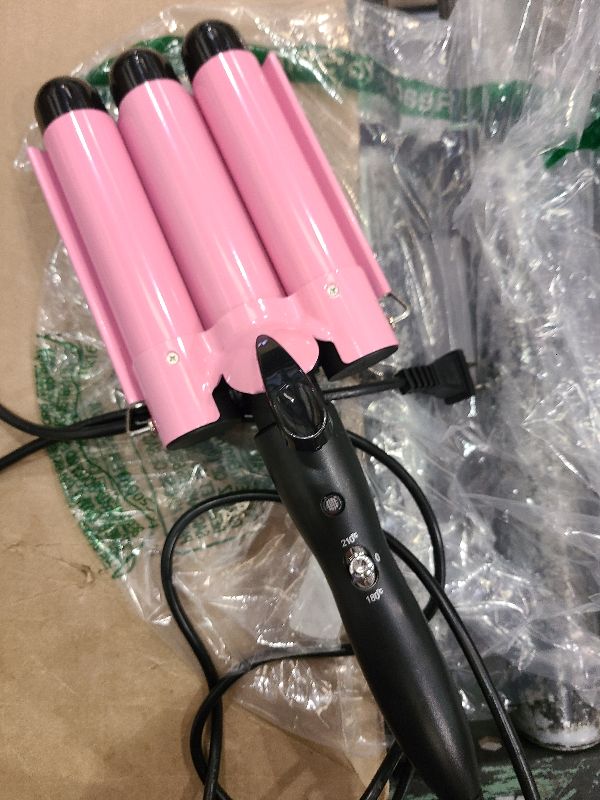Photo 1 of 3 Barrel Curling Iron Jumbo 1.25 inch (32mm) Hair Curling Wand Crimper Instant Heating Adjustable Hair Curler with 2 Temperature Control