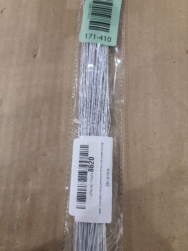 Photo 1 of 100 PCS FIVEIZERO 26 Gauge White Floral Wire Stems for Artificial Flower Making,Florist Wire,Flower Wires for Crafts,Alambre para Flores for Wreaths, Flower Arrangements and DIY Projects