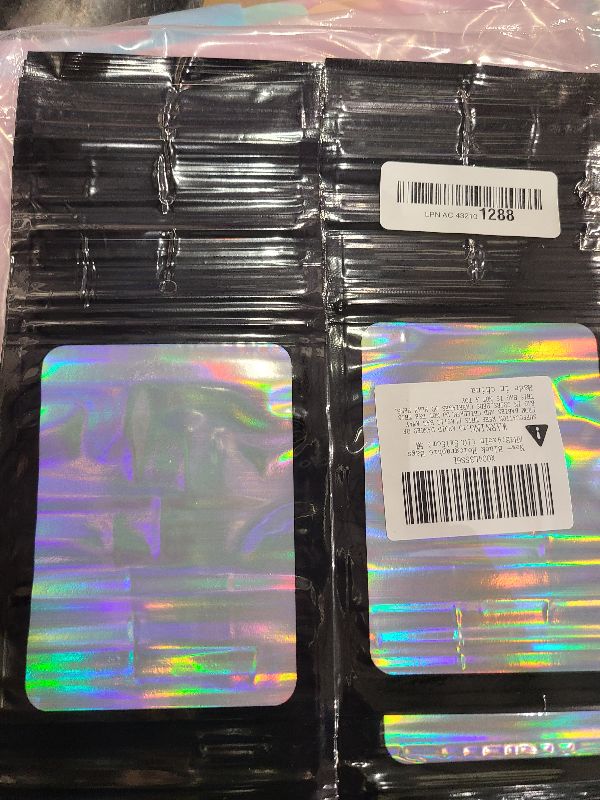 Photo 1 of 4x6 Inch Black Holographic Mylar Bags, 100Pcs Resealable Foil Zip Lock Pouches for Gummies, Jewelry Storage, Party Favors, Small Business Packaging
