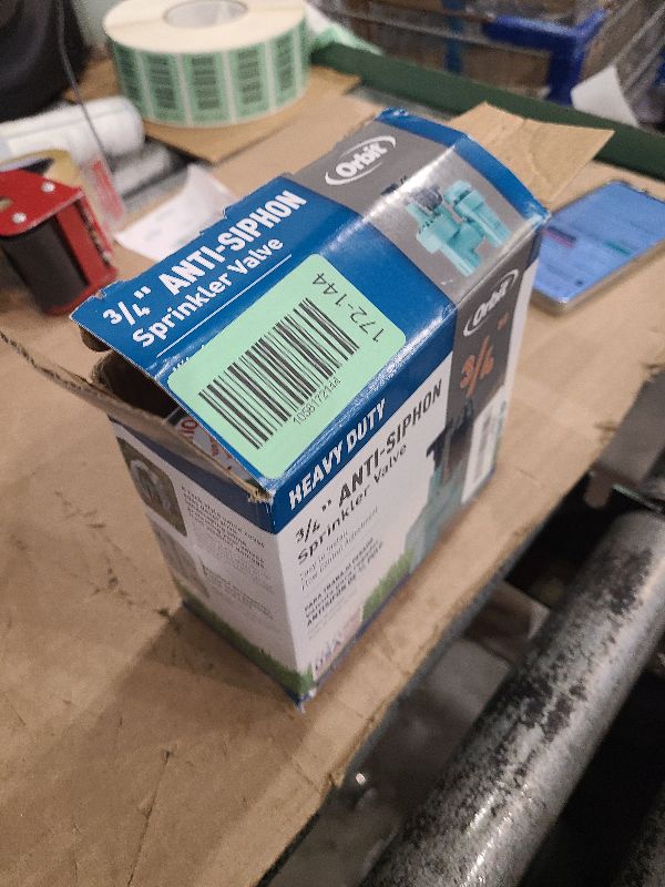 Photo 1 of 1-Pack Orbit 57623 3/4" FPT 100 Series Anti-Siphon Automatic Sprinkler Valve with Flow Control