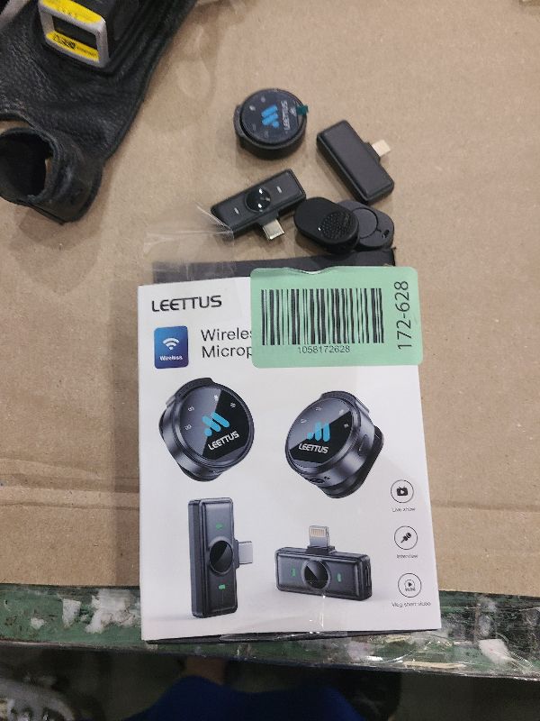 Photo 1 of 2 Pcs True Dual Receivers Mini Microphone for iPhone 7-16/Android/Tablet,Lavalier Wireless Microphones with DSP Noise Cancellation,Magnetic Clip,18H,Mic Mini for TikTok,Live Streaming,Interviews,Gifts