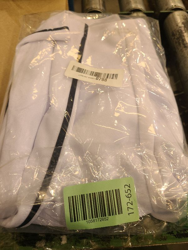 Photo 1 of Easton | RIVAL+ Piped Baseball Pant | White/Navy | Youth | Medium