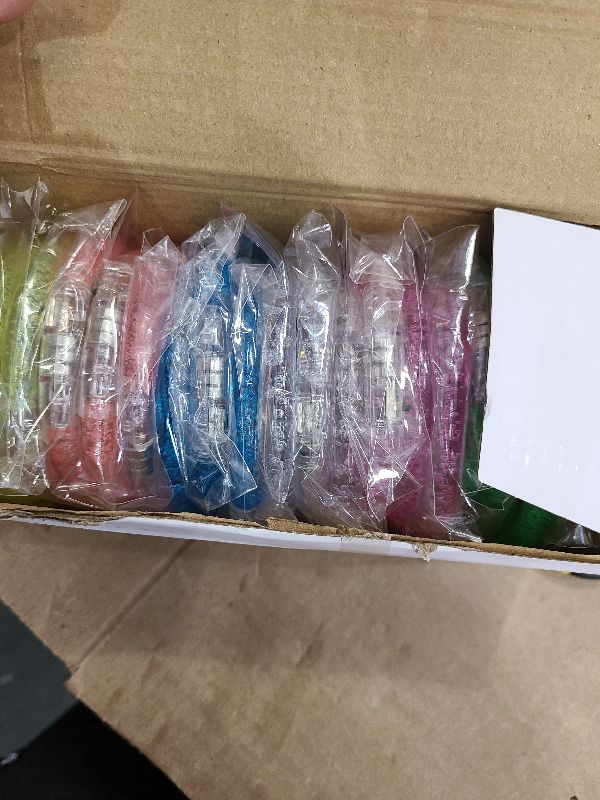 Photo 1 of 20 Pack LED Light Up Bracelets Glow in The Dark Party Supplies,Colorful Flashing Bracelet Light Up Toys Birthday Gifts Goodie Bags Fillers Pool Party Favors Toys Classroom Back to School Halloween