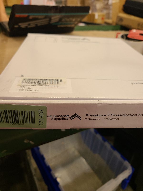 Photo 1 of 10 Blue Legal Size Classification Folders - 2 Divider 2 Inch Tyvek expansions - Durable 2 Prongs Designed to Organize Standard Law Client Files, Office Reports - Legal Size, 8 3/4 x 14 3/4, 10 Folders
