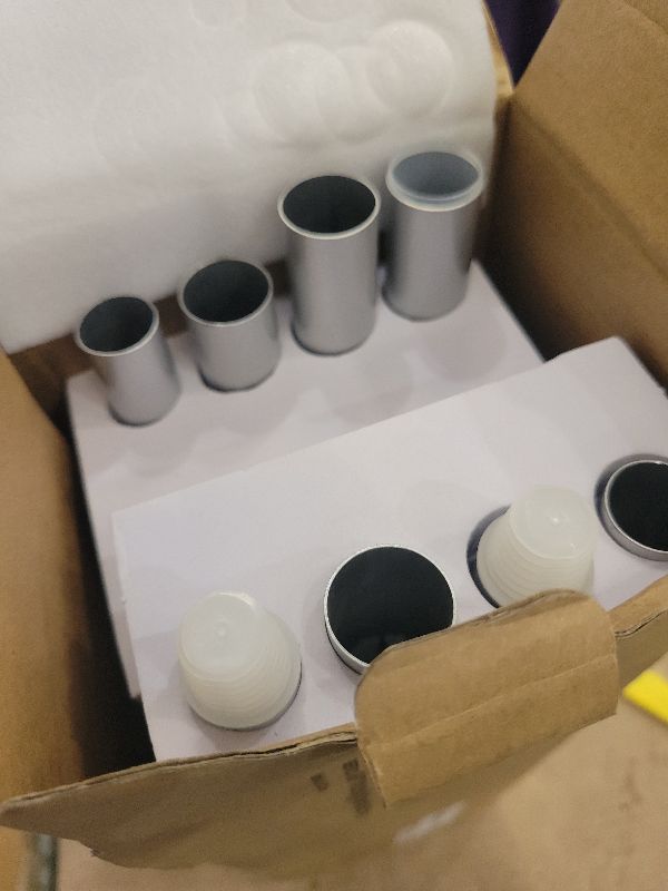 Photo 1 of 2 Pack Curtain Rod 32 to 58 Inches (2.6-4.8ft), USFOOK 7/8 inch Telescoping Splicing Curtain rods for Windows 20 to 54 Inch, Silver Decorative Drapery Rods for Home with Translucent Finials