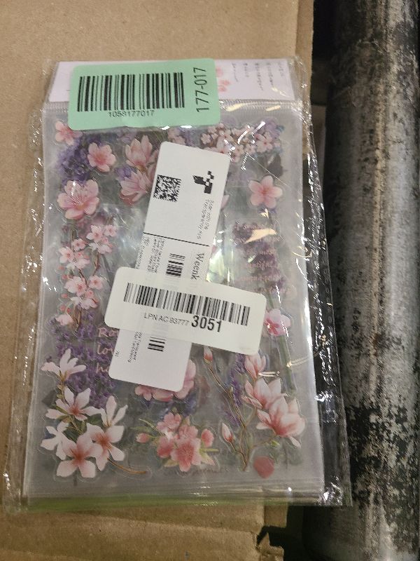 Photo 1 of 160Pcs Natural Flower Stickers for Scrapbooking,Self-Adhesive Transparent Flower Stickers Scrapbook Supplies Journaling Supplies for Adult Card Making Letters DIY Water Bottle Cards Decoration (160)