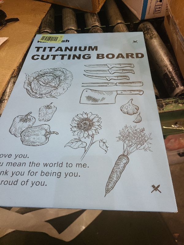 Photo 1 of 100% Pure Titanium Cutting Board - Cutting Boards for Kitchen, Dishwasher Safe Double-Sided Titanium Board for Home Kitchen Outdoor Camping Christmas Holiday Gifts for Women Wife (18 x 12 inches)